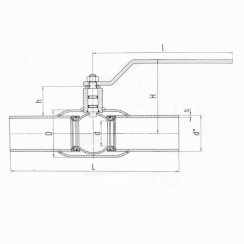 Фотография товара 2 Кран шаровый LD КШ.Ц.П.150.025.Н/П.02