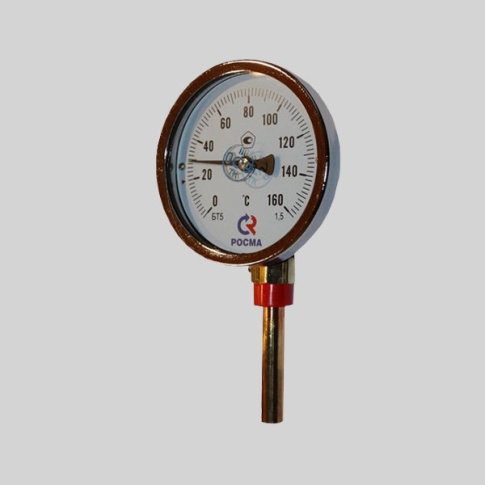 Фотография товара - Термометр биметаллический радиальный БТ 52 (0 +120С) 46мм,