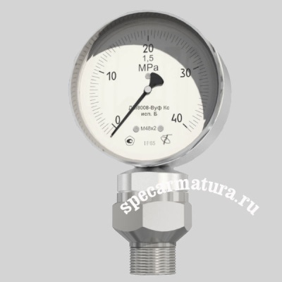 Фотография товара - Манометр буровой ДМ8008-ВУф Кс исп.Б 0- 16,0 МПа кт.1,5 d160 IP65 М48х2 РШ УХЛ1