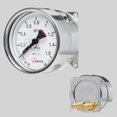 Фотография товара - Манометр железнодорожный МП-2ф 0- 2,5 МПа кт.1,5 d100 IP54 М12х1,5 ОШ Фл