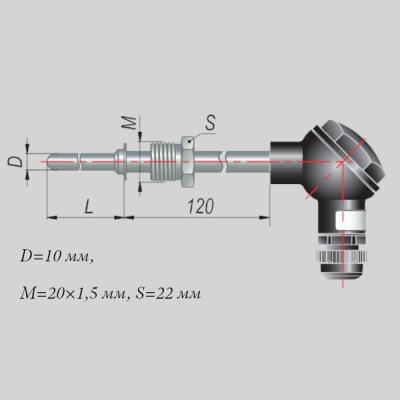Фотография товара 1 Преобразователь термоэлектрический ДТПL045Л-0100.1600
