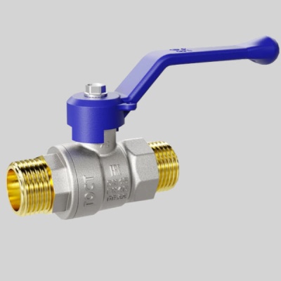 Фотография товара - Кран шаровой 1/2" латунный кислородный LD Pride Oxygen 40.15.Н-Н.Р GAS Ду15 Ру 40 рычаг