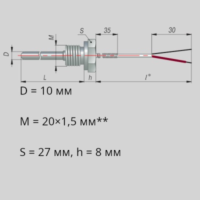 Фотография товара 1 Преобразователь термоэлектрический ДТПL074-00.100/1