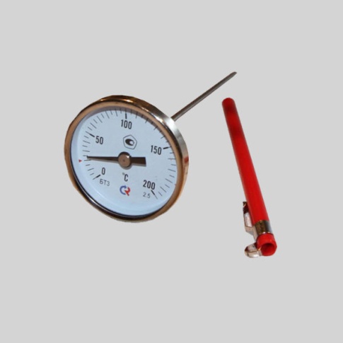 Фотография товара - Термометр биметаллический с иглой БТ 23  (0-200С)
