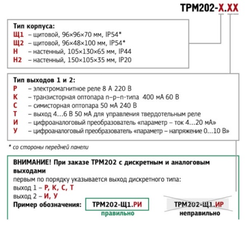 Фотография товара 2 Измеритель-регулятор микропроцессорный ТРМ202-Н.РТ