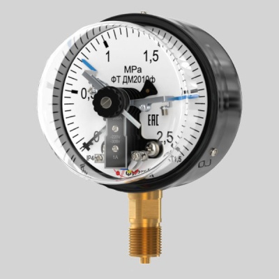 Фотография товара - Манометр электроконтактный ДМ2010ф исп.V 0- 1,6 МПа кт.1,5 d100 IP40 М20х1,5 РШ