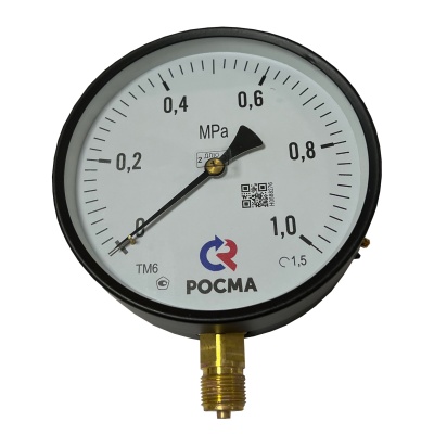 Фотография товара 2 Манометр показывающий технический ТМ-610Р.00(0-1МРа)G1/2.1,5