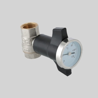 Фотография товара - Кран шаровой с термометром VALTEC VT.808.N.04 Ду15