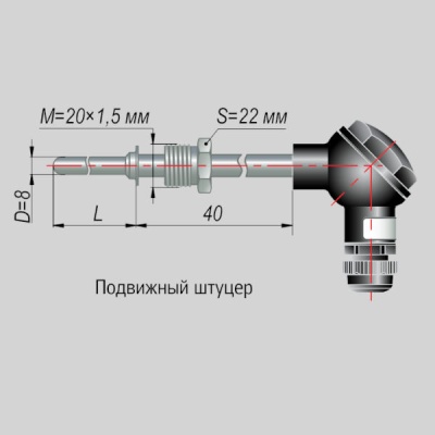 Фотография товара 1 Термопреобразователь сопротивления ДТС335-50П.В4.70.М22Х1,5