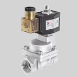Фотография товара 1 Электромагнитный клапан РОСМА СК-11-15-ВТ-НЕРЖ (PTFE, НЗ,IP65,Ду15,1.6МПа,L69,220AC,180градС)