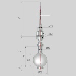 Фотография товара 1 Датчик уровня поплавковый ПДУ-3.1.100.К/10-ЕХ