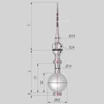 Фотография товара 1 Датчик уровня поплавковый ПДУ-3.1.100.К/1