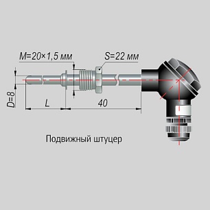 Термосопротивления с коммутационной головкой ( серия 3х5 )